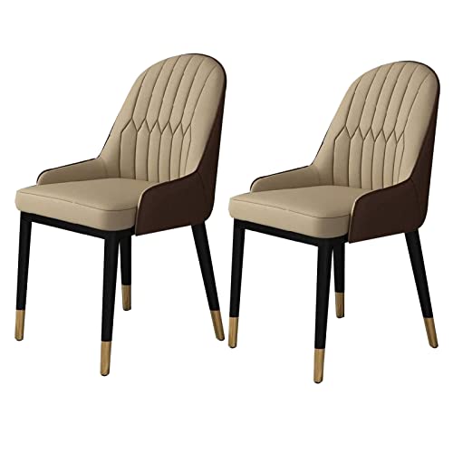 Kitchen Dining Room Furniture Chairs Kitchen Living Room Dining Chairs Set Of 2,Modern PU Leather High Back Padded Soft Seat Dining Chairs,Water