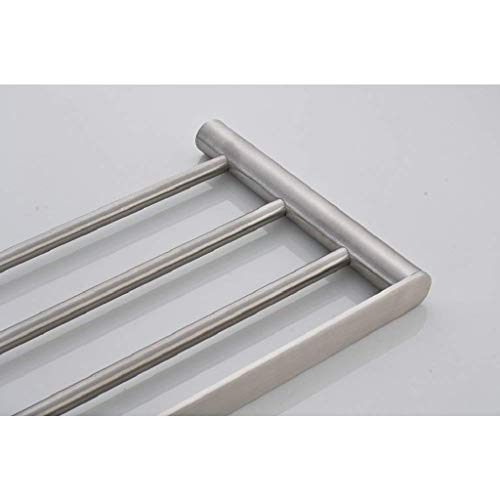 N/A Stainless Steel Towel Rack- Towel Bar, Towel Holder with Rod Wall Mount Bathroom Shelf Rack Contemporary Style