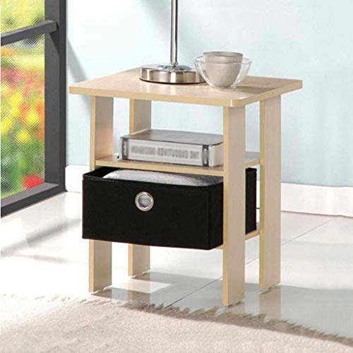 JJZXD Side Table, Nightstand with Drawer, Narrow End Table for Small Spaces, Stable and Sturdy Construction, Wood Look Accent