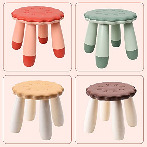 LANZON Toddler Stool | Cookie Stool Biscuit Shape Seat | Kindergarten Study Stool Kids' Chair | Waterproof Shower Stool (Cookie)