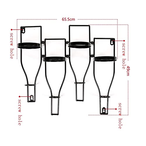 NEOCHY Retro Style Wine Rack, Bar Decoration Wine Rack Personalized Metal Wine Rack