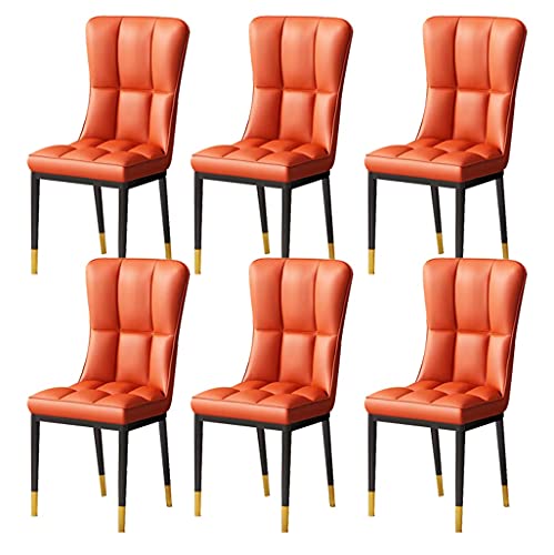 Kitchen Dining Room Furniture Chairs Kitchen Dining Chairs Set Of 4,Modern PU Leather High Back Padded Soft Seat Living Room Chairs Water Proof L