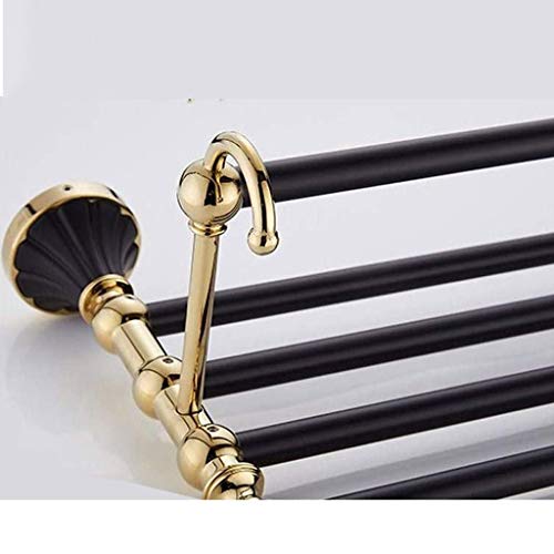 N/A Bath Towel Bar Stainless Steel Towel Rack Bathroom Towel Hanger Wall Mount Brushed Gold