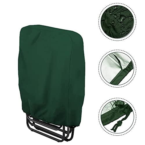 Tiardey Green Chair Cover,Outdoor Folding Chair Cover Waterproof Dustproof and UV Resistant,7.9/13x28x43inch