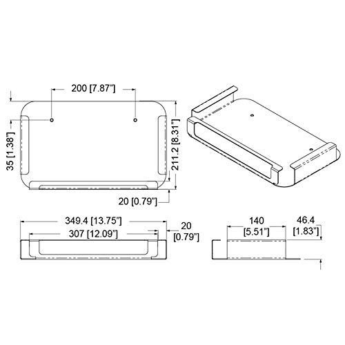 Penn Elcom Wall Bracket Sky Q 2TB Box Black WB-SKYQ2TB-K