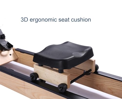 HAWEWE Wooden Rowing Machine For Home Gym Water Resistance Rower Machine With LCD Monitor Cardio Training 330lbs Max Capacity Indoor Fitness Equi