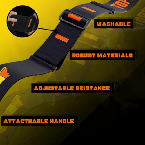 TOPBAND PRO - Adjustable Resistance Training Band. 250lbs Resistance Power. Home Gym. Attachabe & Wearable. Thousands of excercise possibilities.