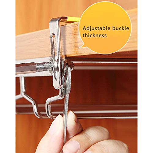 Fashion Creative Wine Glass Rack, 4 Row Champagne Fashion Creative Wine Glass Rack, Stemware Holder - Goblets Cup Rack 17-Inch Freestanding Wine