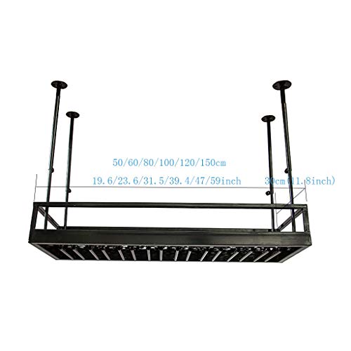 KEppd Wall Mounted Wine Bottle Rack | Wall Mounted Wine Rack | Bottle & Glass Holder | Hanging Wine Holder | Floating Wine Shelf | Home & Kitchen