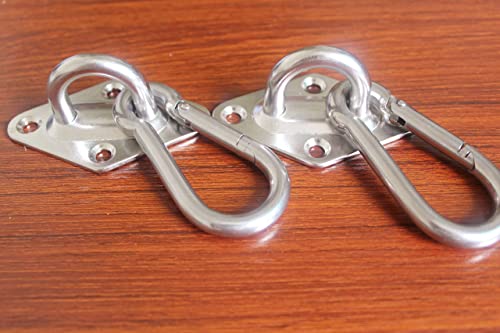 MHMYDZ 1000 lb Capacity Heavy Duty Hammock Hanging kit Ultra Durable Hammock Hooks Carabiners for Hammock Stand Hammocks Swing Chair,Multiple Ind