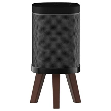 Wooden Speaker Desk Stand for Sonos One, One SL, Play 1 Speaker Stand Desktop Table Stand Holder with Anti-Slip Pad for Sonos Speakers, Black