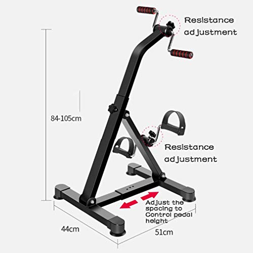 LUNEZY Rehabilitation Bicycle,Adjustable Resistance Home Office Mini Pedal Bike Upper and Lower Portable Pedal Trainer Bike Arm and Leg Exerciser