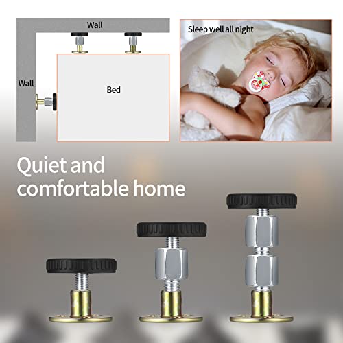 XxinXrong 2 Pcs Headboard Stoppers, 84-110mm Adjustable Threaded Bed Frame Anti-Shake Tool, Bed Wall Headboard Stoppers, Anti-Shake Prevent Rocki
