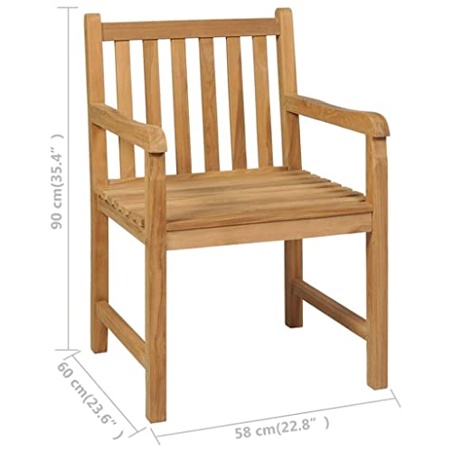 DLOETT Garden Dining Set 5pcs Solid Teak Wood Garden Furniture Garden Set Minimalist Outdoor Furniture