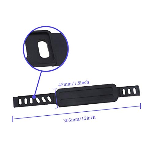 Stationary Bike Pedal Strap, 12x1-4/5 Inch Adjustable for Home Gym Aerobic Exercise -Black