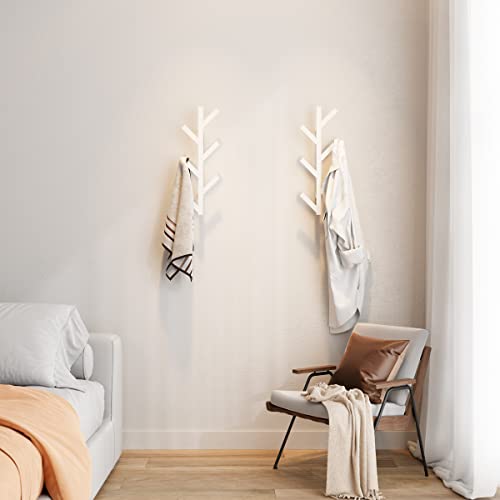 RRG Vertical Coat Rack Wall Mounted, Metal Vertical Hat Rack for Wall, Modern Wall Coat Tree for Hats, Jackets, Bags, Entryway Bedroom