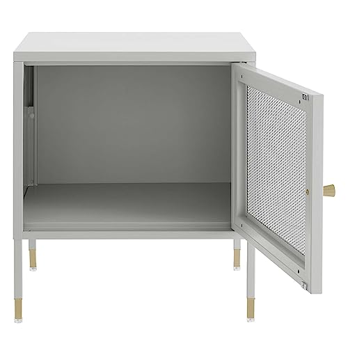 Modway Nightstands, Metal, Light Gray