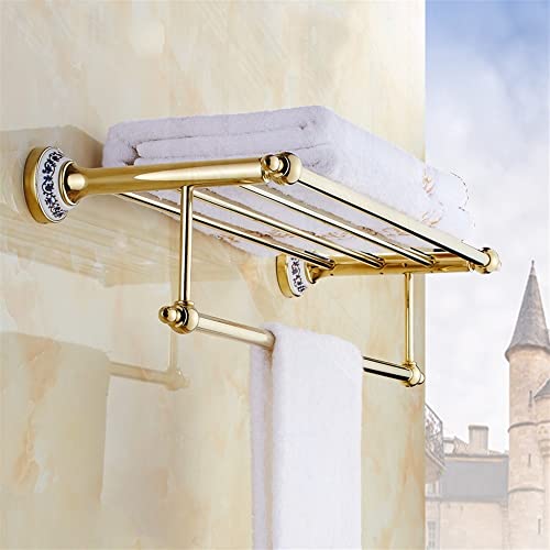 HIGOH Towel Racks,Bathroom Towel Rack Wall Mounted Towel Holder,Bath Towel Rack Rail,Wall-Mounted Bathroom Stainless Steel Bathroom Towel Shelf,B