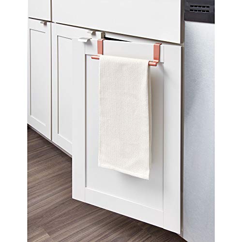 iDesign Over Door Towel Rail, Small Towel Rack Holder for Kitchen, made of Copper