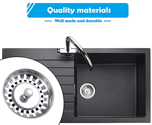 OWill Kitchen Sink Strainer Plug Stainless Steel Thicken for Kitchen Sink, Diameter 78mm