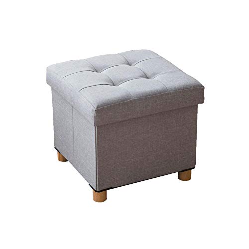 LUKEO Shoes Changing Stool Shoes Cabinet Clothing Store Sofa Stool Domestic Bed End Storage Stool Storage Box Can Sit On Adult (Color : Argento)