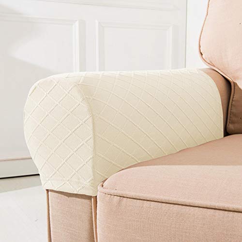 MVPACKEEY Armrest Cover Spandex Stretch Fabric Armchair Couch Arm Rest Cover Set of 2, Anti-Slip Furniture Protector Armchair Slipcovers for Recl