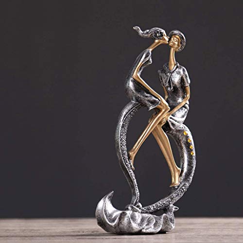 n/a Sculpture Couple Character Decoration Ornaments European Creative Resin Wine Cabinet Decorations Abstract Art Decoration