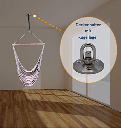 KLIFFHÄNGER Ceiling Bracket with Ball Bearings for Hanging Chair | Max Load 120 kg (265 lb) | different designs