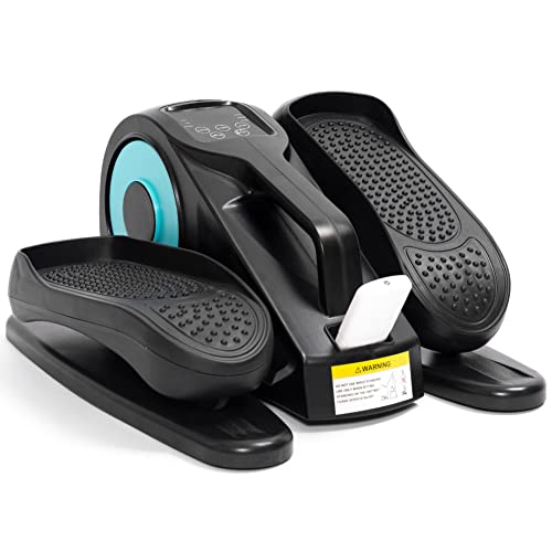 HYQNG Electric Under Desk Elliptical Trainer, Pedal Bike Exerciser Elliptical Machine with Touch Screen Remote Control, 5 Adjustable Resistance L