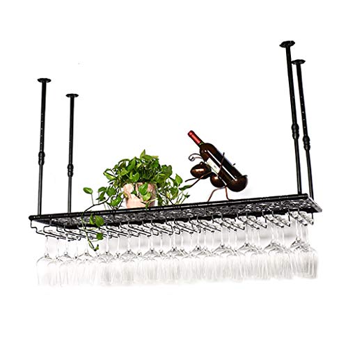 Stylish Simplicity Wine Bottle Holder Vintage Iron Inverted High Glass Rack Bar Floating Rack Adjustable Height Kitchen Cutlery Bottle Holder Win