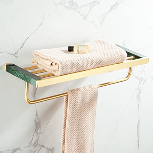 HIGOH Towel Racks, Bathroom Towel Rack Wall Mounted Towel Holder,Bathroom Light Towel Rack,Copper Brushed Nordic Bath Towel Holder,Marble Bathroo