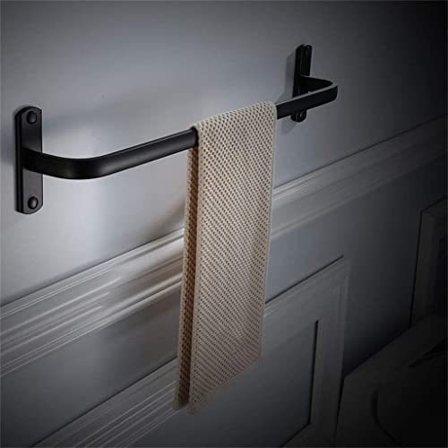 Towel Rail,bathroom towel rack Single Towel Hanging Space Aluminum Black,Polished bathroom towel rack Bathroom,Towel Bar Towel Pendant Tower Hang