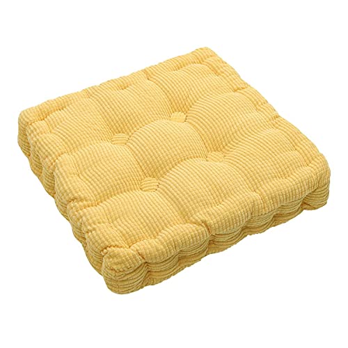 ASDF Garden Furniture Pad, Outdoor/indoor Water Thicken 2 Seater Bench And Patio Furniture Pad Cushion 55x55cm yellow-4