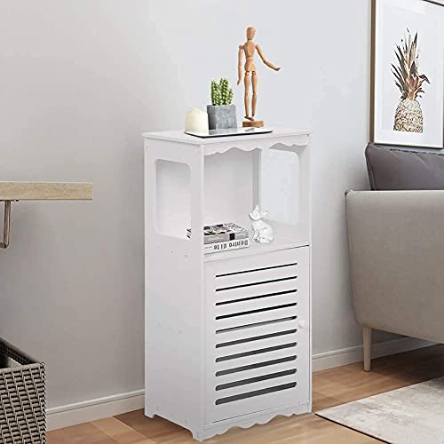 Column Bathroom Cabinet Tall Bathroom Cabinet Freestanding Bathroom Storage White Dresser, Narrow Storage Cabinet, Storage Cupboard Floor Standin