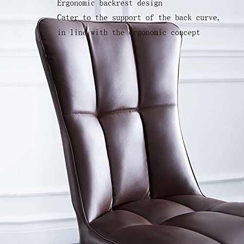 Kitchen Dining Room Furniture Chairs Dining Chairs Set Of 6 Matte PU Leather Upholstered Kitchen Side Chairs Mid Century Modern Metal Leg Living