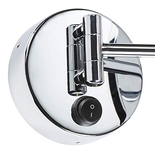 Knightsbridge 230V IP44 3W LED Adjustable and illuminated Vanity Mirror, Chrome, 270mm