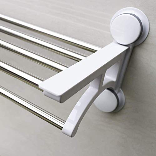 N/A Stainless Steel Powerful Suction Cup Towel Bar for Bathroom, Towel Bar Wall Mount Towel Rack