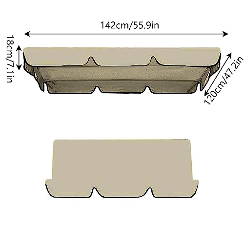 Rianpesn Outdoor Swing with Canopy, Replacement Canopy Swing for Patio 2-3 Seats, Waterproof Seat for Top Cover Outdoor Swing, Chair Covers