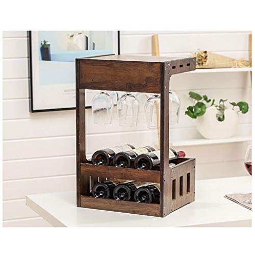 NEOCHY Wine Rack Solid Hanging Household Wall-Mounted Restaurantng and Solid