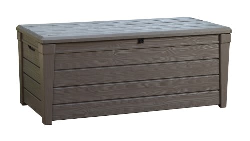 Keter Brightwood 454L Outdoor Garden Storage Box Garden Furniture - Brown & Marvel+ 270L Outdoor Garden Storage Box Garden Furniture - Graphite G