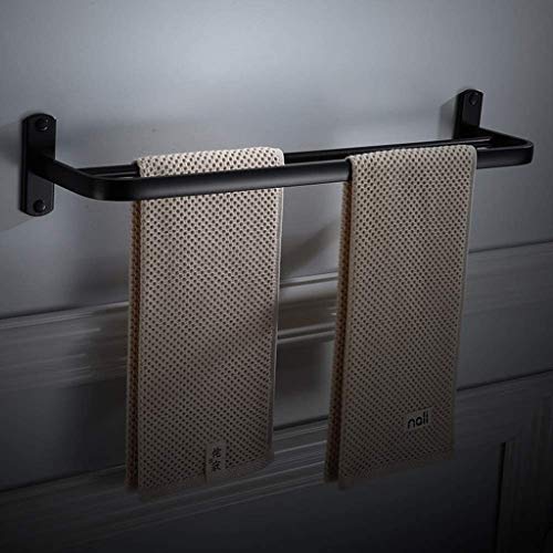 RSOCHS Bathroom Towel Bar Stainless Steel Towel Bar Matte Black Contemporary Style Wall Mount for Bath Kitchen