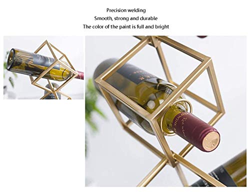 KEppd Creative Tabletop Wine Racks, Geometry Structure Freestanding Wine Racks & Cabinets, Iron Spiral Bottles Holder, Themed Gifts for Women