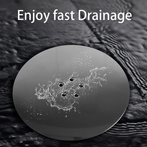 Shower Drain Cover, Shower Plughole Cover 90mm / 115mm Shower Drain Cover Replacement - Shower Trap Cover Fast Flow Shower Plug (White)