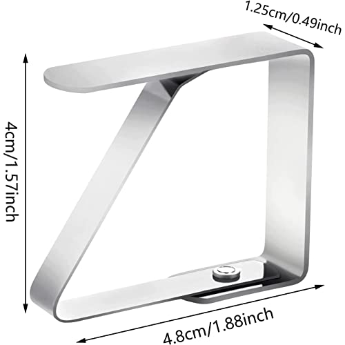 Menmamenma 12 Pack Tablecloth Clips Stainless Steel Adjustable Table Cloth Clip Outdoor and Indoor Table Cover Clamps Holder for Outside Party Pi
