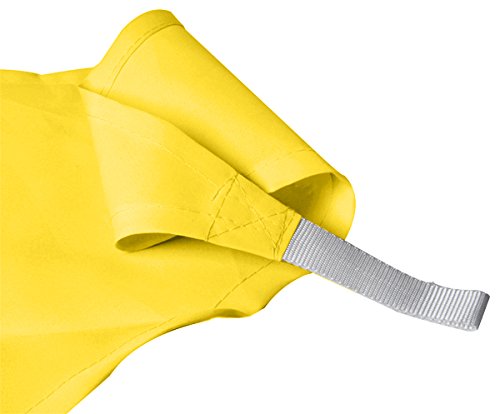 Kookaburra 3m Triangle Water Resistant Garden Patio Sun Shade Sail Canopy 96.5% UV Block with Free Rope (Yellow)