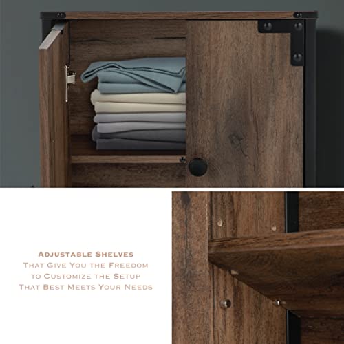 Landia Home Wall Mounted Cabinet, Wood, Brown