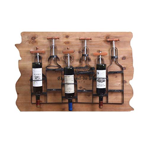 EYLINK Wine Racks,Wine Rack Wall Bracket Metal 6 Bottles | Loft Wall Shelf Rack Wall Rack | Wine Bottle Rack | Cube Wine Cabinet Retro Industrial