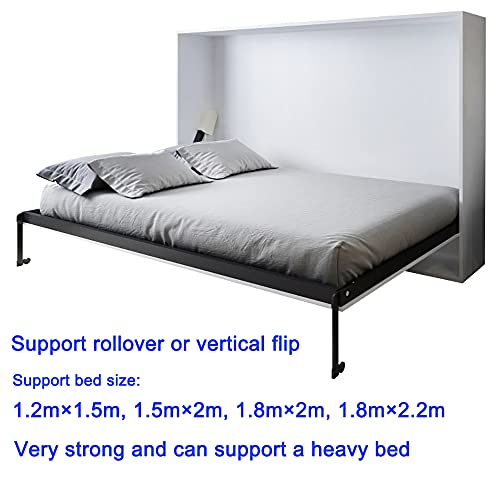 Wall Beds & Murphy Beds Kit-Easy Assembly Space Saving DIY King Size Double Bed Frames Comfort Folding Single Guest Beds Frame Small Toddler Bed