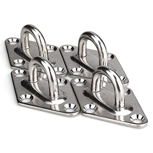 SUPDMZJ Shade Sail Hardware Kit Stainless Steel Awning Mounting Kit for Lawn Garden Patio Deck Outdoor (6") 304 Stainless Steel