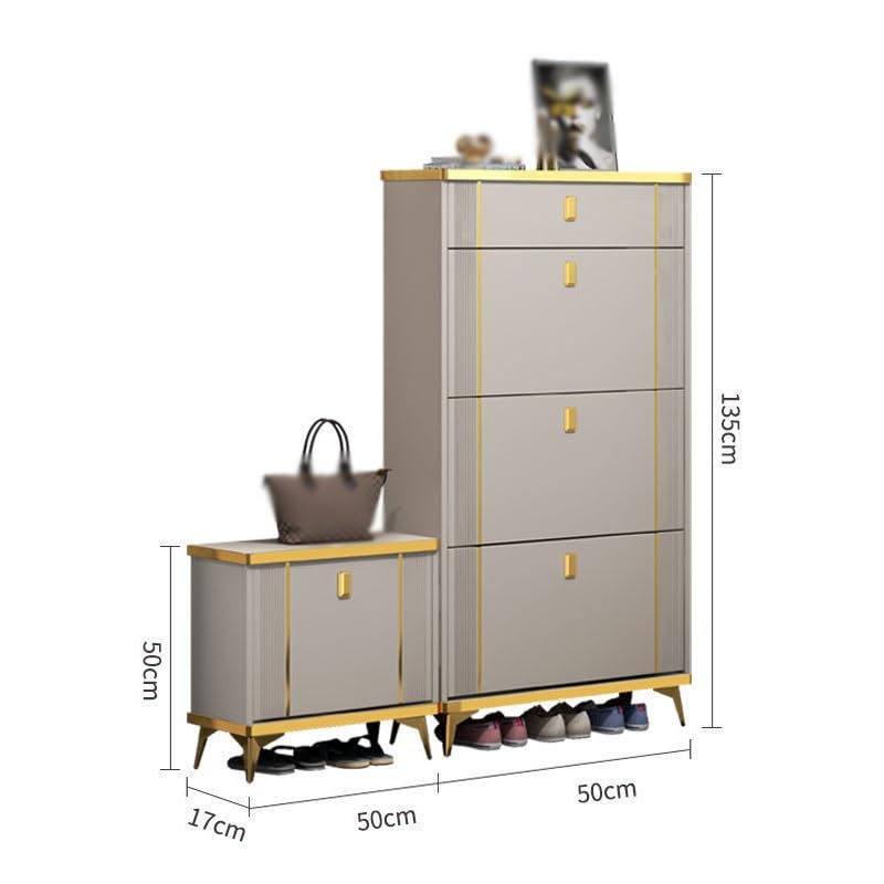 ZCMEB Shoes Cabinet Multi-functional Multi-layer Door Door Door Against The Wall Porch Cabinet Large Capacity Large Storage Shoe Rack